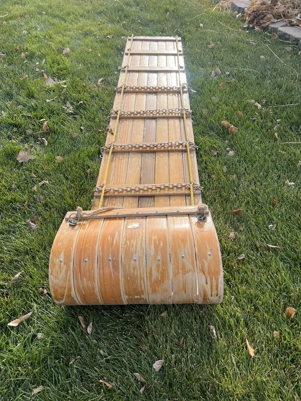 Vintage Adirondack-Peters Wood Toboggan Sled - Classic Winter Fun & Decor